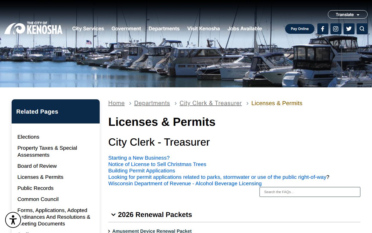 Kenosha probate court records licenses and permits image