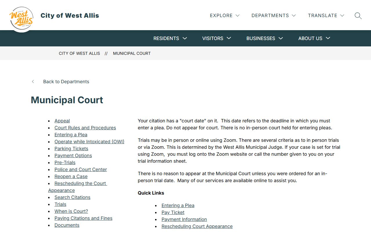 West Allis probate court records municipal court contrast image