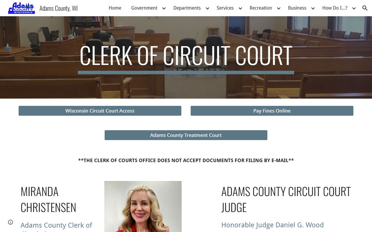 Adams County probate court records clerk of circuit court reference