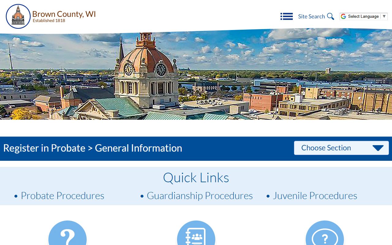 Brown County probate records office image