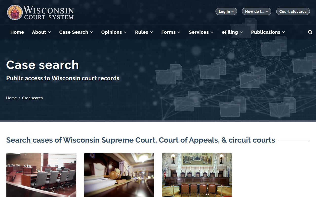 Door County probate court records Wisconsin court case search image