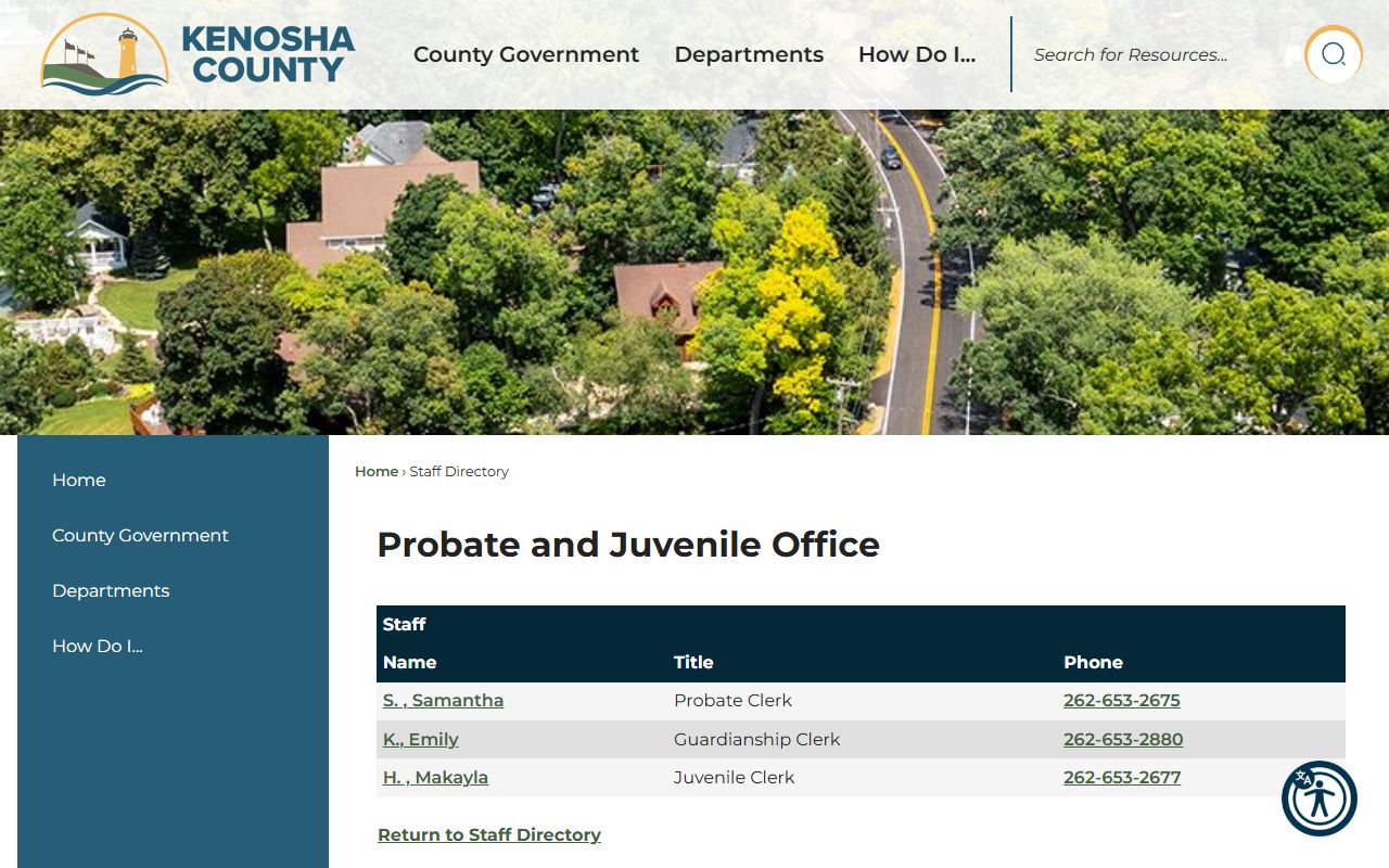 Kenosha County probate court records probate and juvenile office image