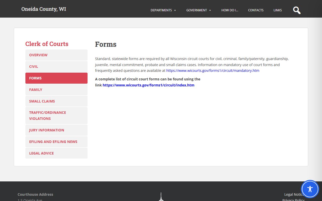Oneida County probate court records county forms page image