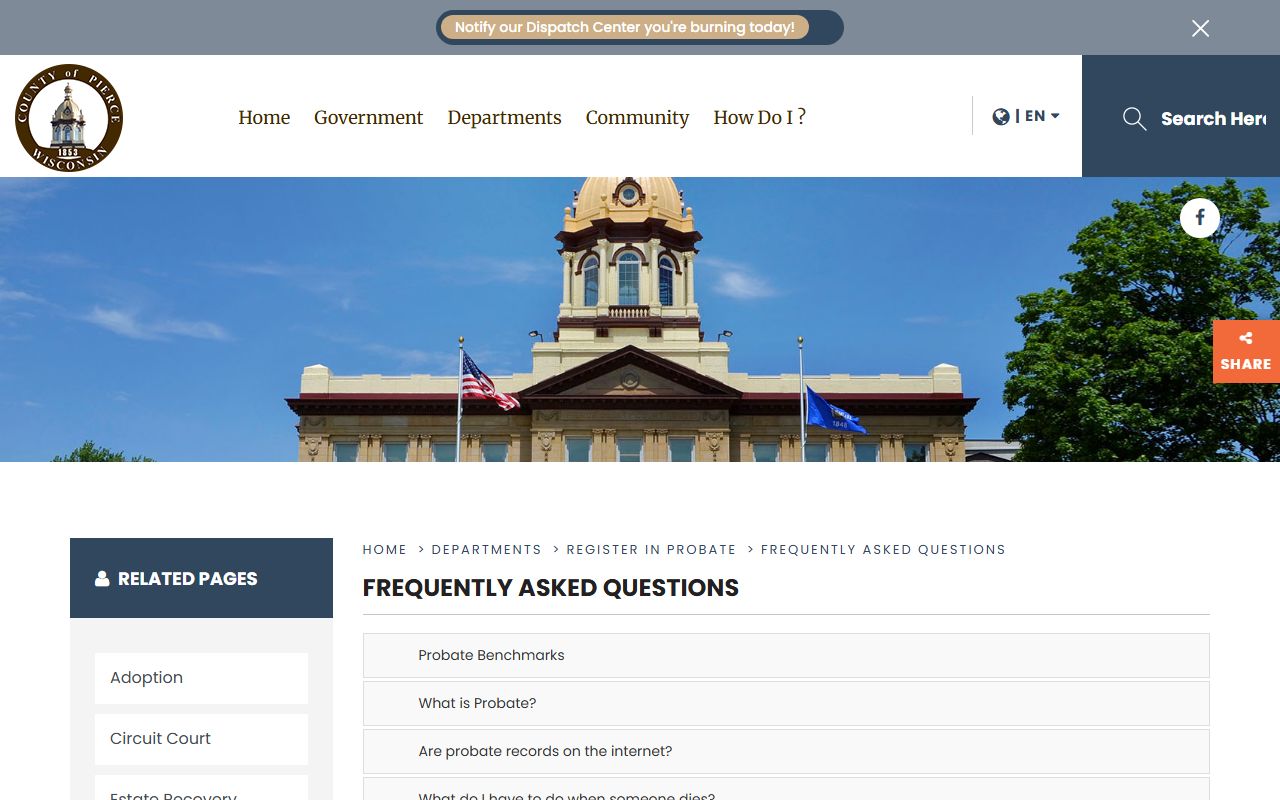 Pierce County probate court records frequently asked questions image