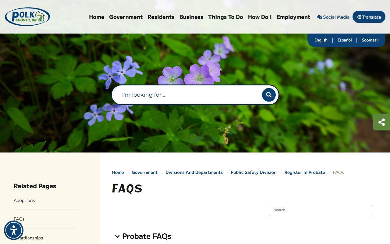 Polk County probate court records frequently asked questions image