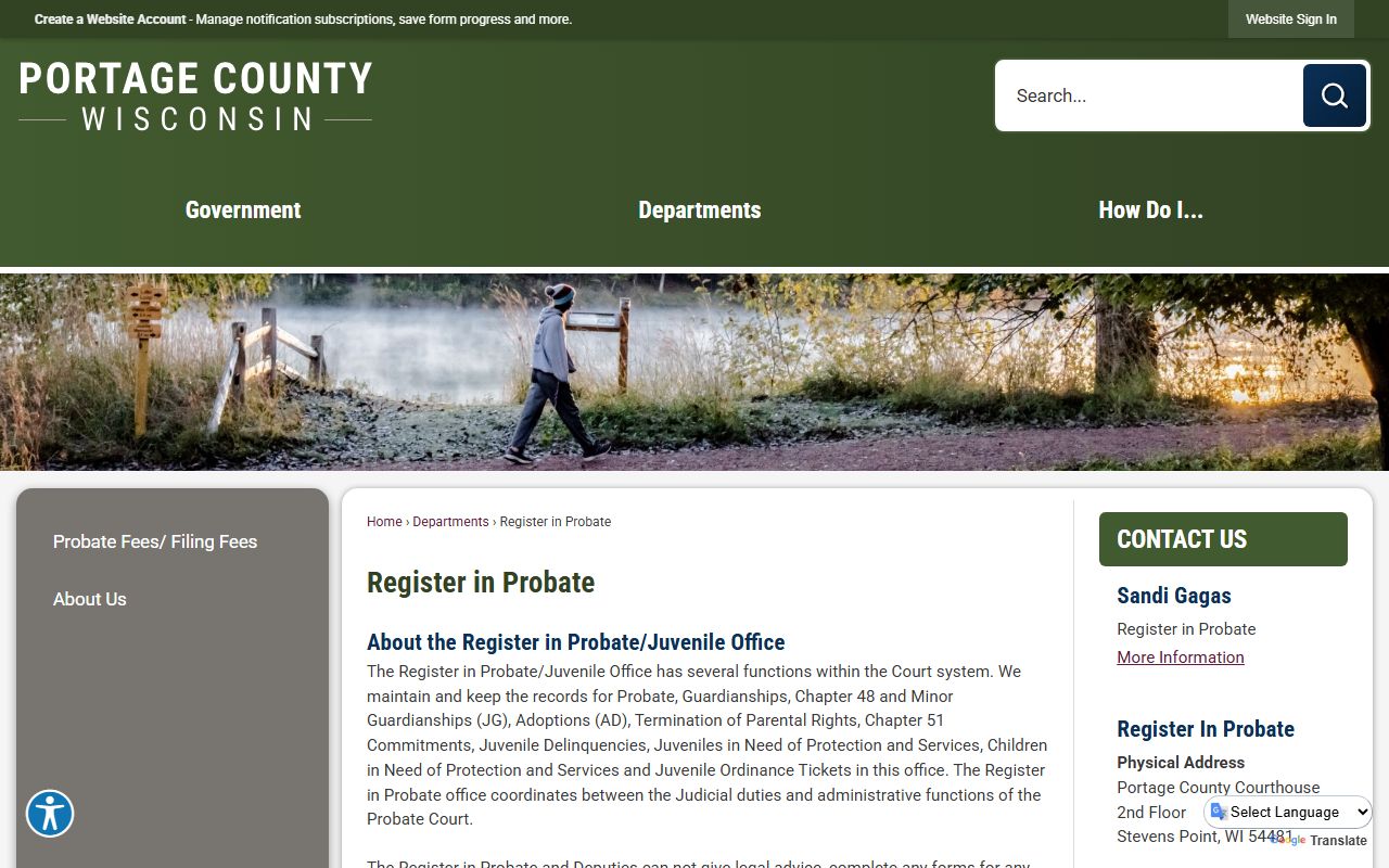 Stevens Point probate court records Portage County probate image