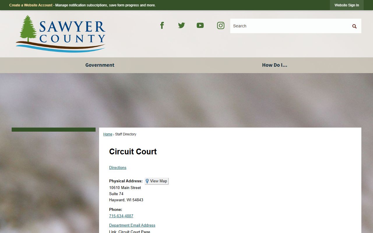 Sawyer County probate court records county directory image