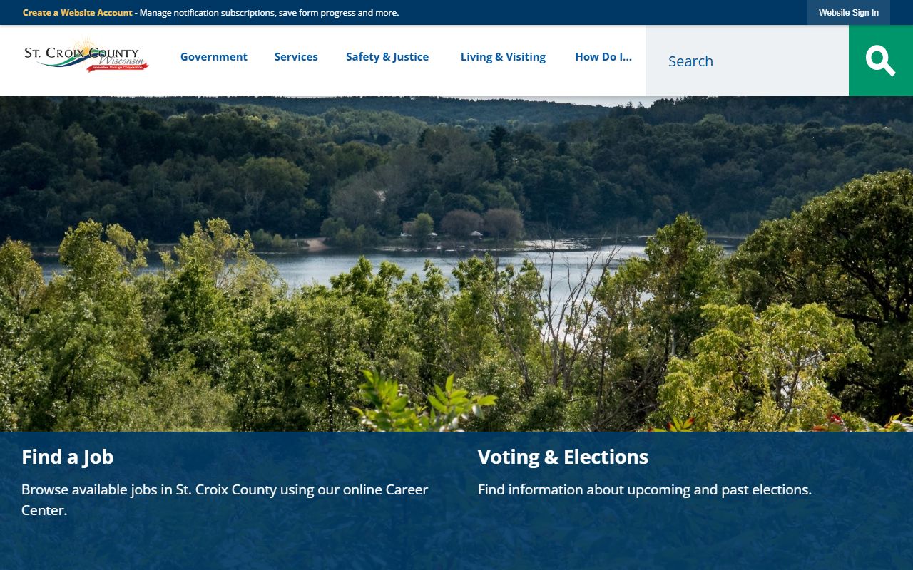 St. Croix County probate court records county home page image