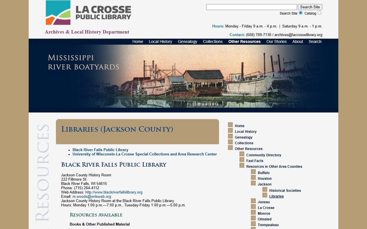 Trempealeau County probate court records archive finding aid image