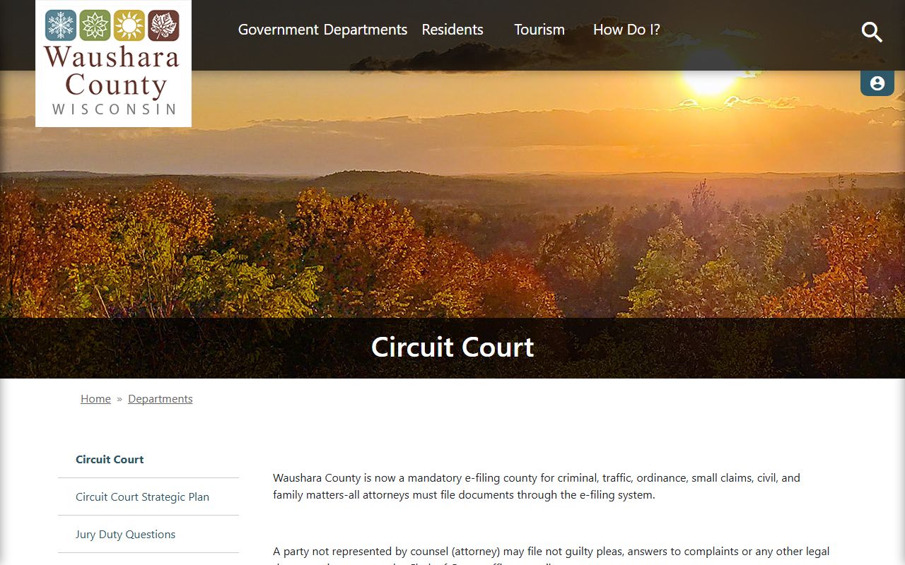 Waushara County probate court records circuit court image