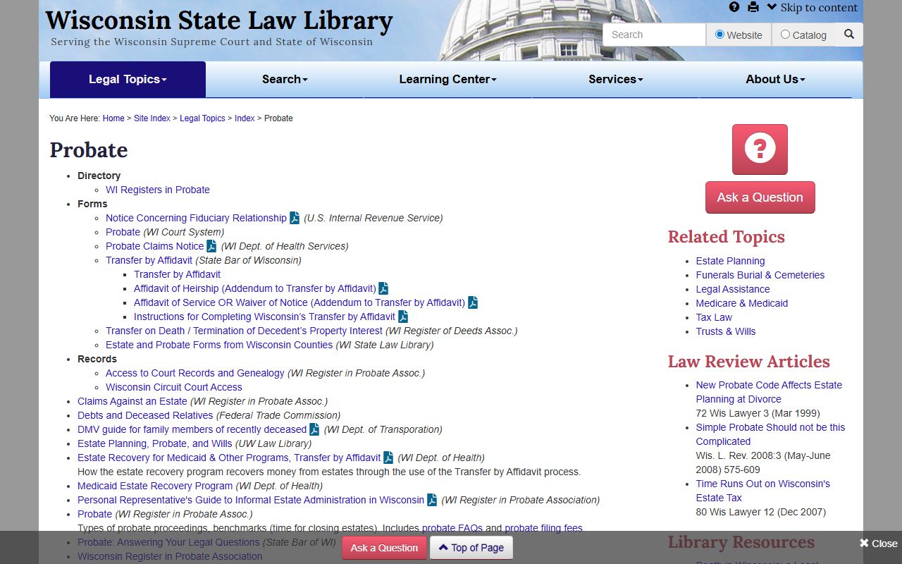 Rock County probate court records self-help image